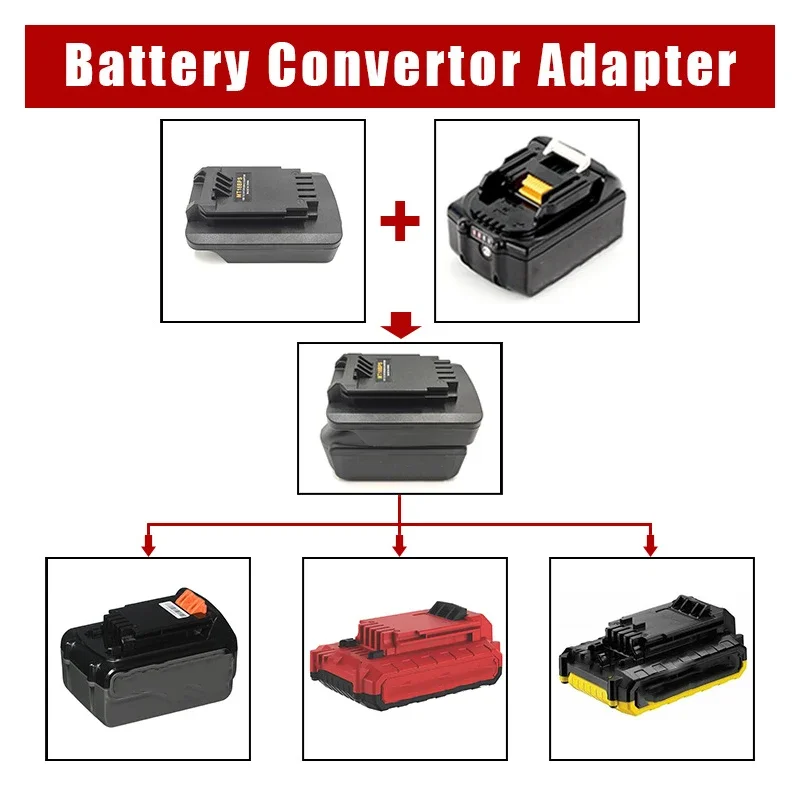 MT18BPS Adapter Converter For Makita 18V Li-ion Battery BL1830 For Black Decker For Porter Cable For Stanley Lithium Tool LBXR20