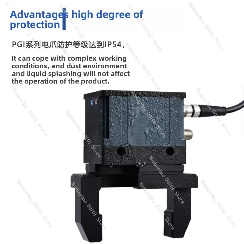 PGI140 Series Electric Gripper High Stroke Heavy Duty Industrial Parallel Gripper for Material Handling Loading Unloading