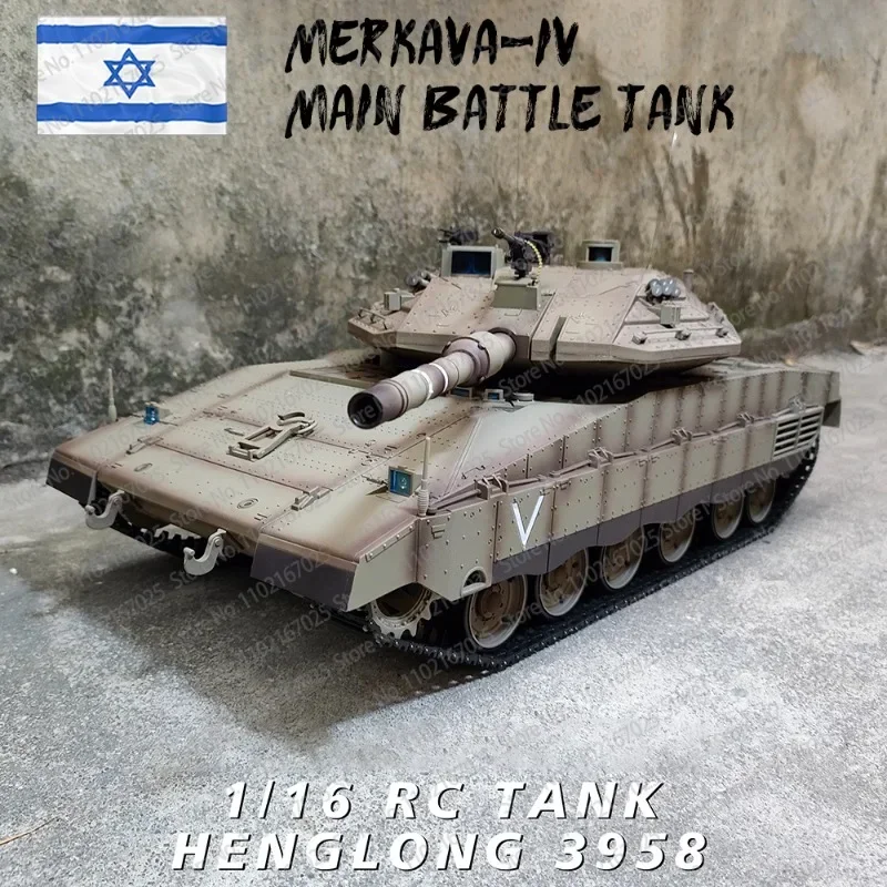 NEW 1:16 3958 Rc Main Battle Tank Idf Merkava Mk Iv Fpv Upgrade Edition Mainboard Metal Suspension Arm Car toy boys  rc military