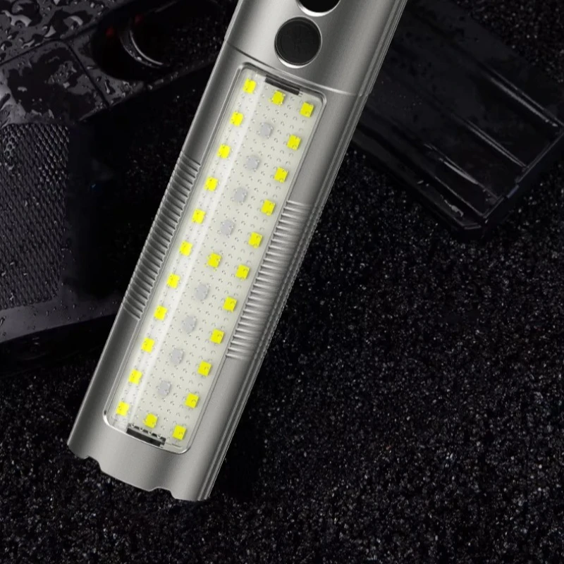 New Super Bright Flashlight High Lumen Rechargeable Long Range Lamp for Home Outdoor with Large Capacity Long Battery Life