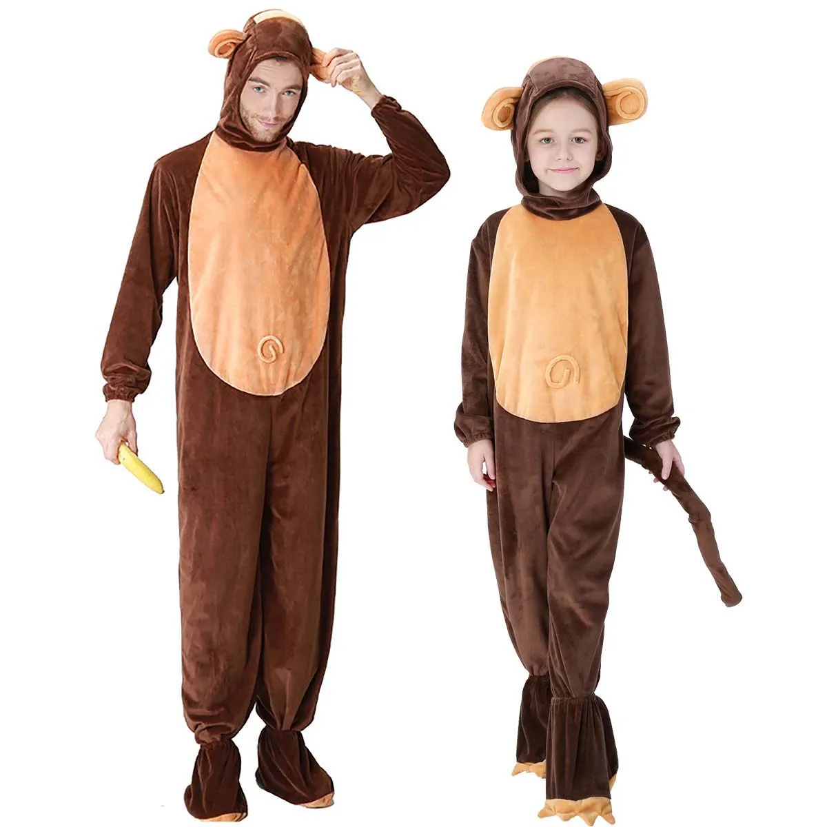 

Kid Adult Halloween Animal Cosplay Animals Monkey Costume