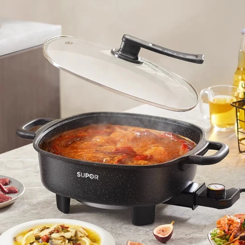 وعاء تسخين كهربائي منزلي عالي الطاقة بقدرة 1500 وات من Supor - مدمج وغير لاصق ومتعدد الوظائف الكل في واحد