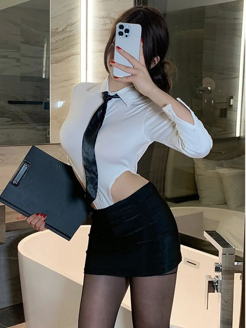 

Pure Desire, сексуальный комплект секретаря, искушение, обнаженная грудь, страстная эротическая форма, женские комплекты юбок для ролевых игр, очаровательные Q8A1