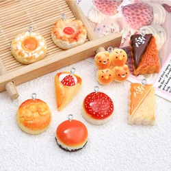 10PCS Shiny Strawberry Roll Series Flat Back Charms For Earrings Bracelet Hairpin DIY Jewelry Pendants Decoration Accessories