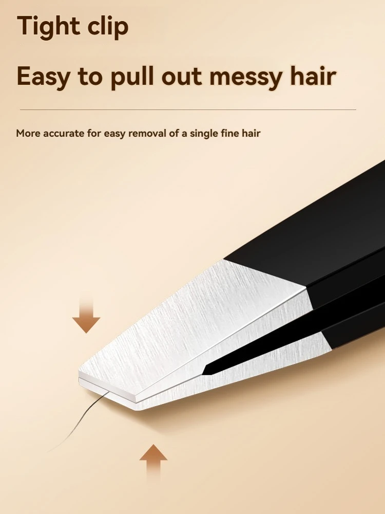 ステンレス鋼精密ピンセットまつげカーラーコンタクトレンズピンセットひげトリミング眉毛とひげ抜き美容ツール