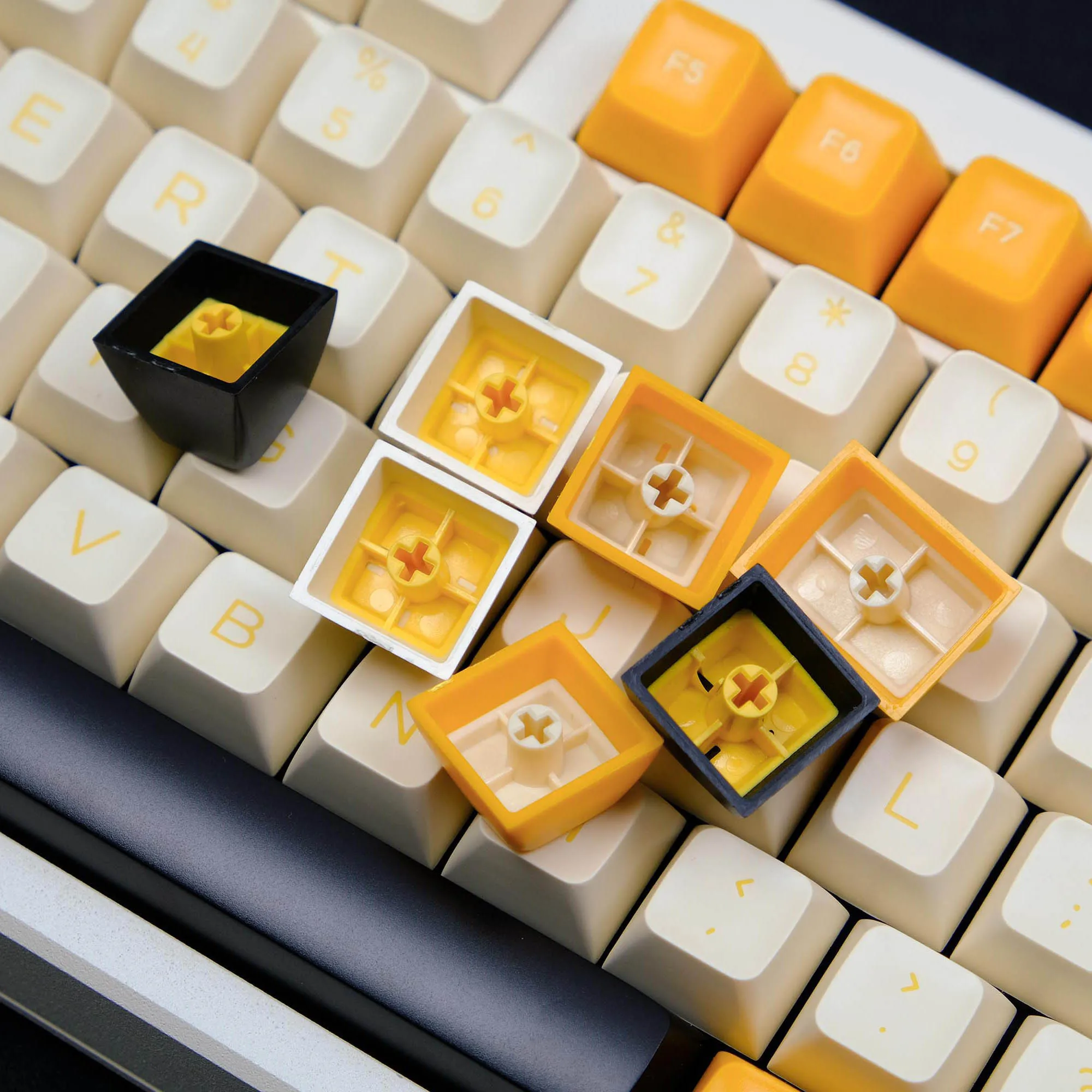 Imagem -04 - Banana Keycaps Temáticos Teclado Perfil SA Tiro Duplo Pbtkeyboard para Switches Gateron mx Gamer Mecânica 160 Chaves