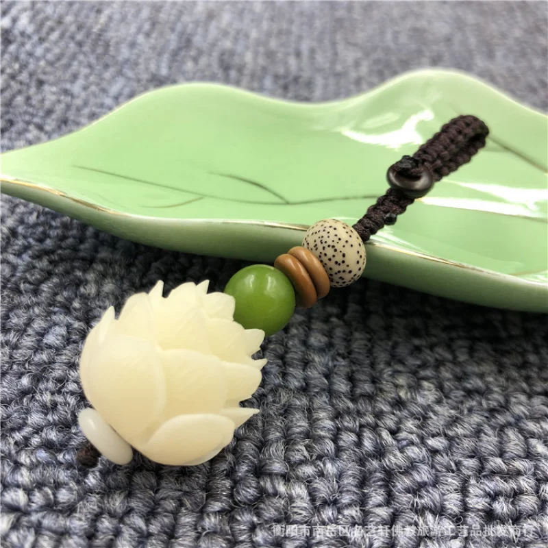 

Creative and Classical Keychain Five-Layer Lotus Bodhi Root Pendant Xingyue Barrel Beads Bodhi