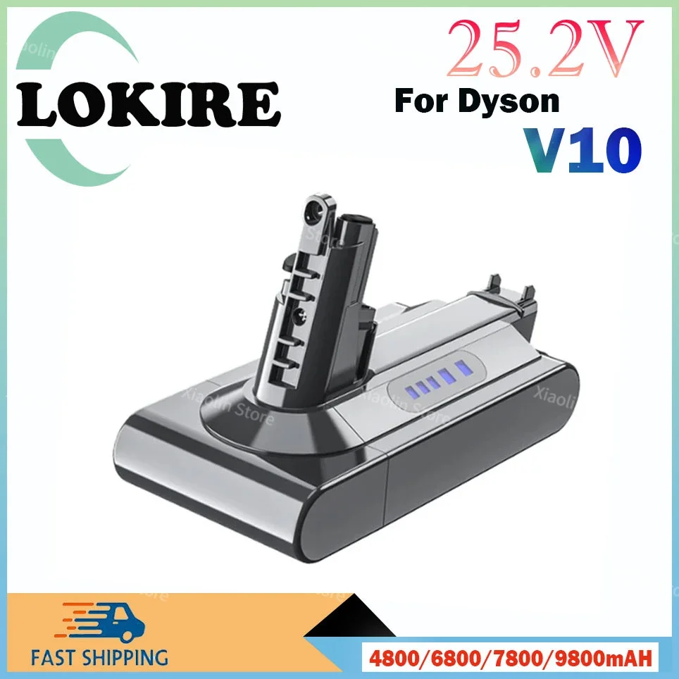 

New For Dyson V10 SV12 Battery 25.2V 98000/7800mAH for For Dyson V10 absolute replaceable fluffy battery cyclone vacuum cleaner