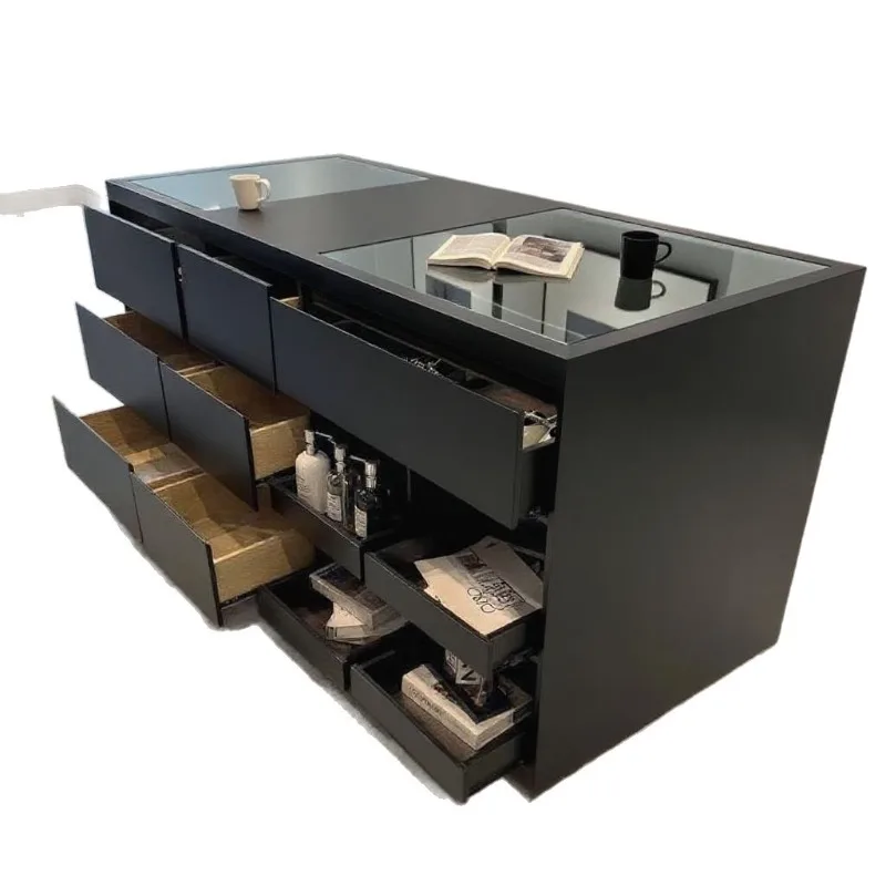 

Clothing store Nakajima cabinet checkout page counter with glass ornaments