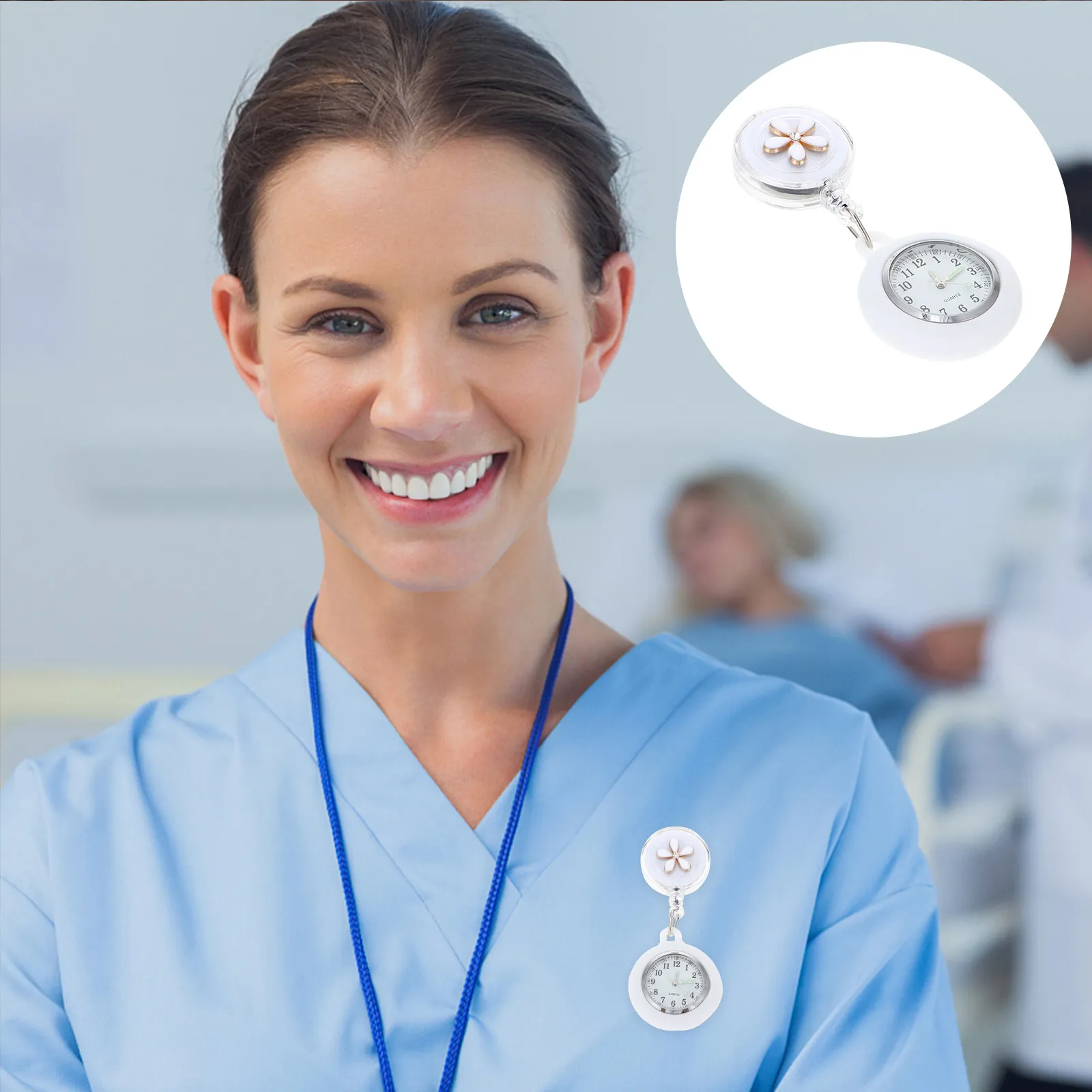 

Наручные часы для медсестер, карманные часы для офиса, школы, банка, дома, с надежным креплением на воротник, легко читаемые, можно носить перевернутыми, подарок