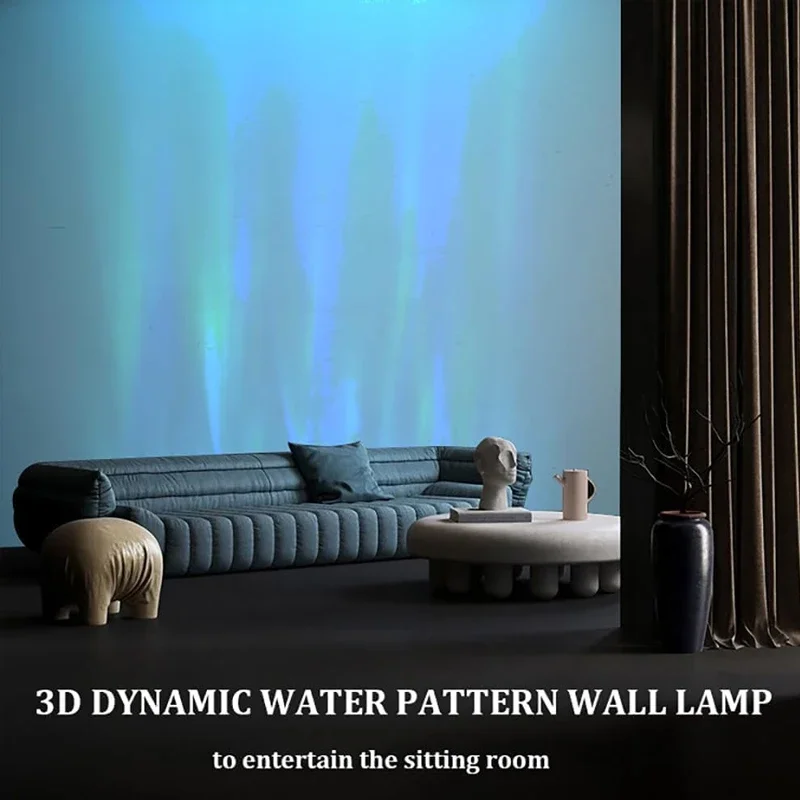 Imagem -02 - Dynamic Water Pattern Led Light Água Ripple Wall Washer Projeção de Luz Ambiente Sala de Estar Quarto Bar 3d