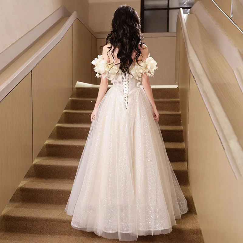 2025 novo estilo de uma manga champanhe vestido de noite luxuoso vestidos de noite femininos formal formatura vestido de baile