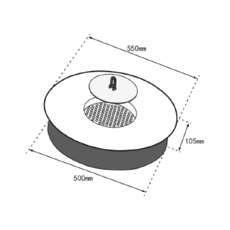

Modern Design Round Black Bioethanol Fire Pit Portable Desktop Fireplace Steel Indoor Ambient Heating