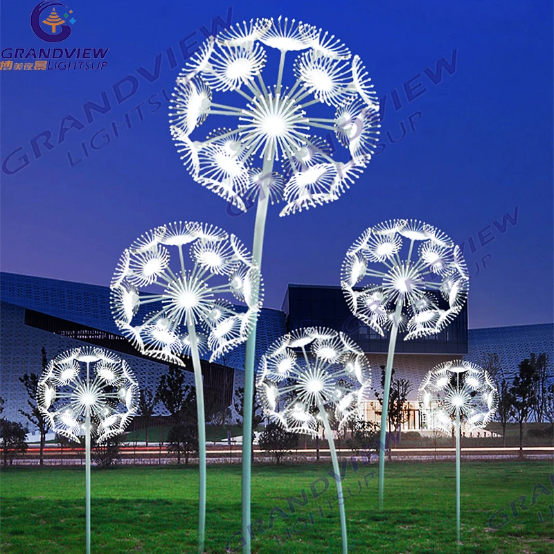 Imagem -04 - Led Dandelion Flower Garden Decoração Motif Light 30cm250cm