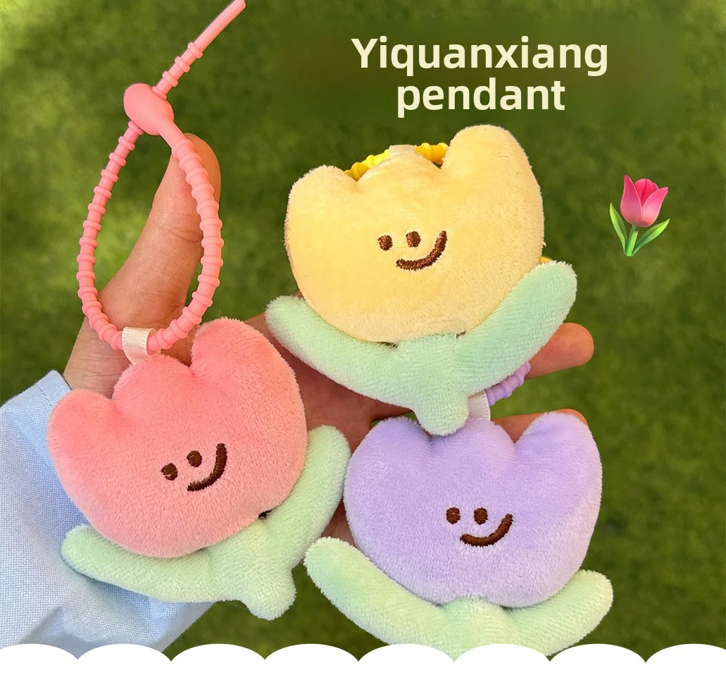 Llavero de Peluche TY, Colgante de Muñeca de Dibujos Animados, Linda Chica Tulipán, Decoración para Mochila, Regalo para Mejores Amigos y Parejas