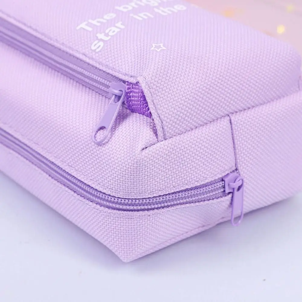 Large Capacity Cartoon Rabbit Pen Bag Dirty-proof Cute Stationery Storage Bag Oxford Cloth Fluffy Pen Organizer Pouch School