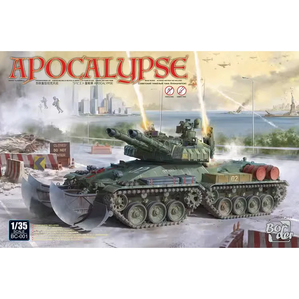 

Border BC-001 1/35 Scale Soviet Apocalypse Super Heavy Tank Hobby Craft Toy Plastic Assembly Model Kit