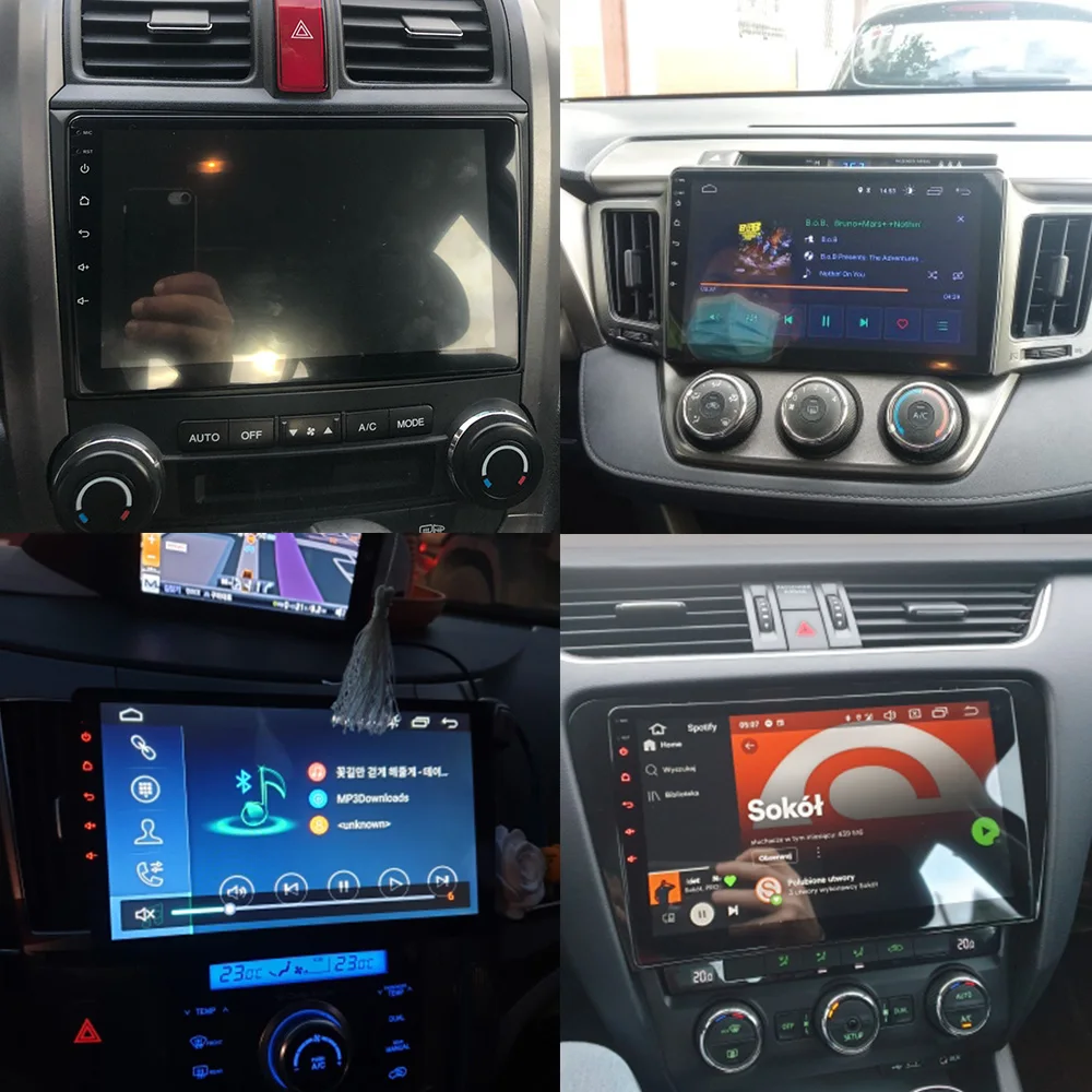 Eunavi เครื่องเล่นมัลติมีเดีย Android รถวิทยุสำหรับ Toyota Volkswagen Nissan Kia VW Qashqai Juke Ford Peugeot Lada 2 Din 2Din GPS