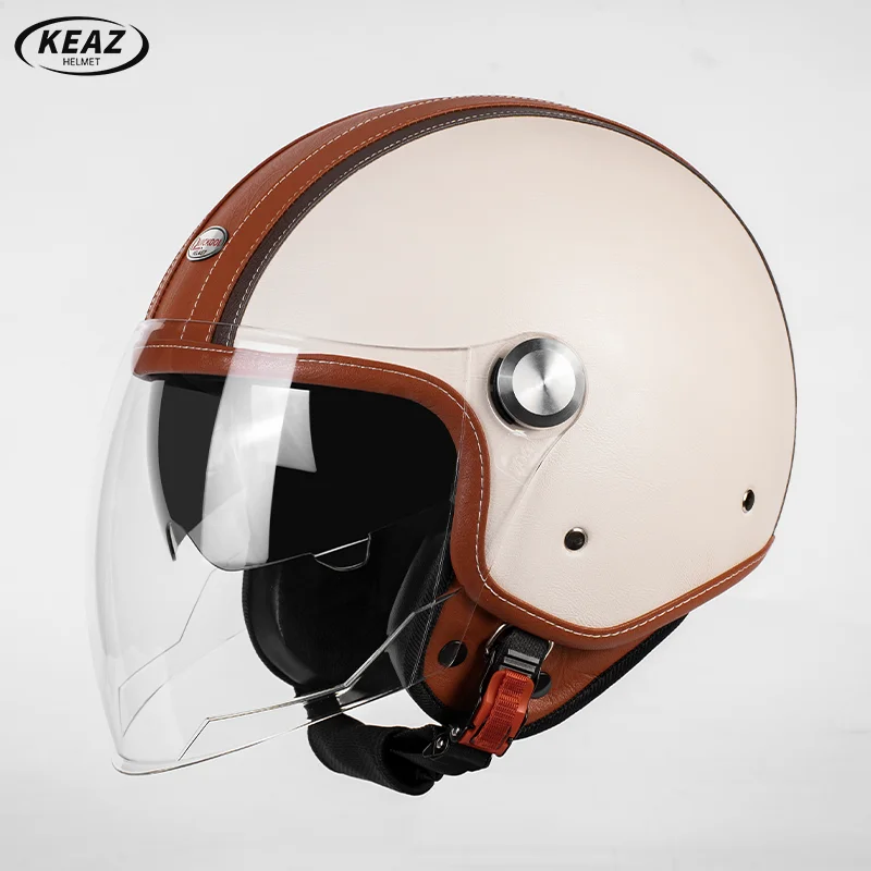 

New Arrival 3/4 Open Face Motorcycle Helmet with Dual Sun Visor Perfect for Cool Weather and Autumn Season Riding for Man Woman