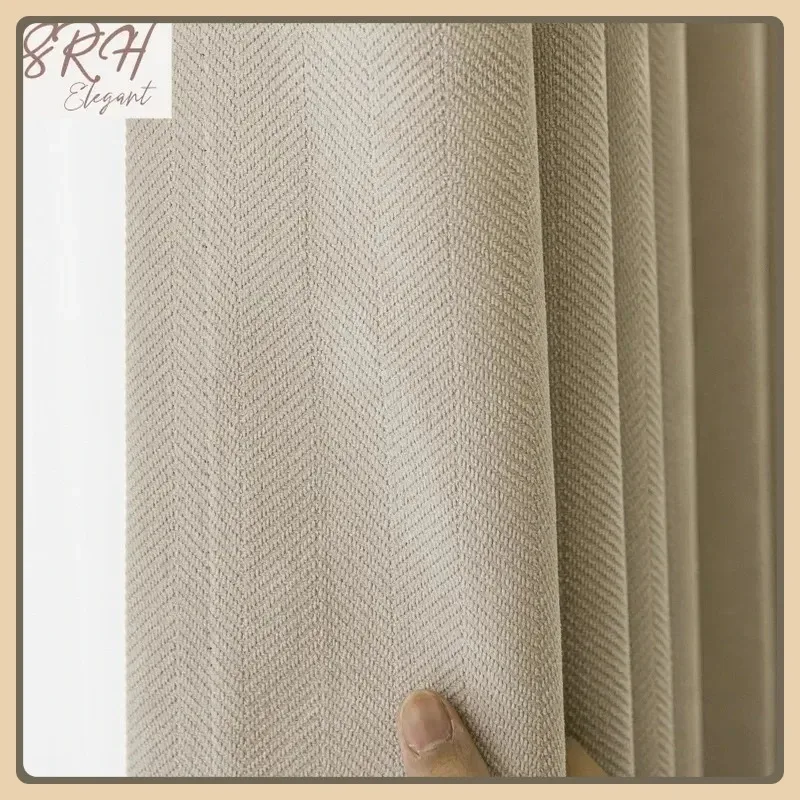 

Chenille Luxury Curtains for Living Room Bedroom Simple French 90% Blackout Fabric Wholesale Elegant Custom Size White Tulle