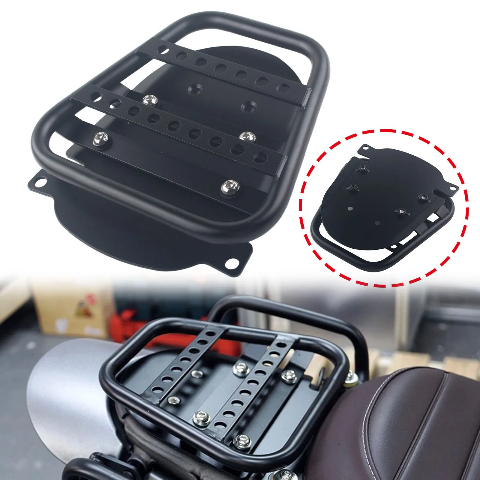 Rear Suitcase Luggage Carrier Board Luggage Rack Shelf for Scrambler 400X 2023-2025 Motorcycle Luggage Rack