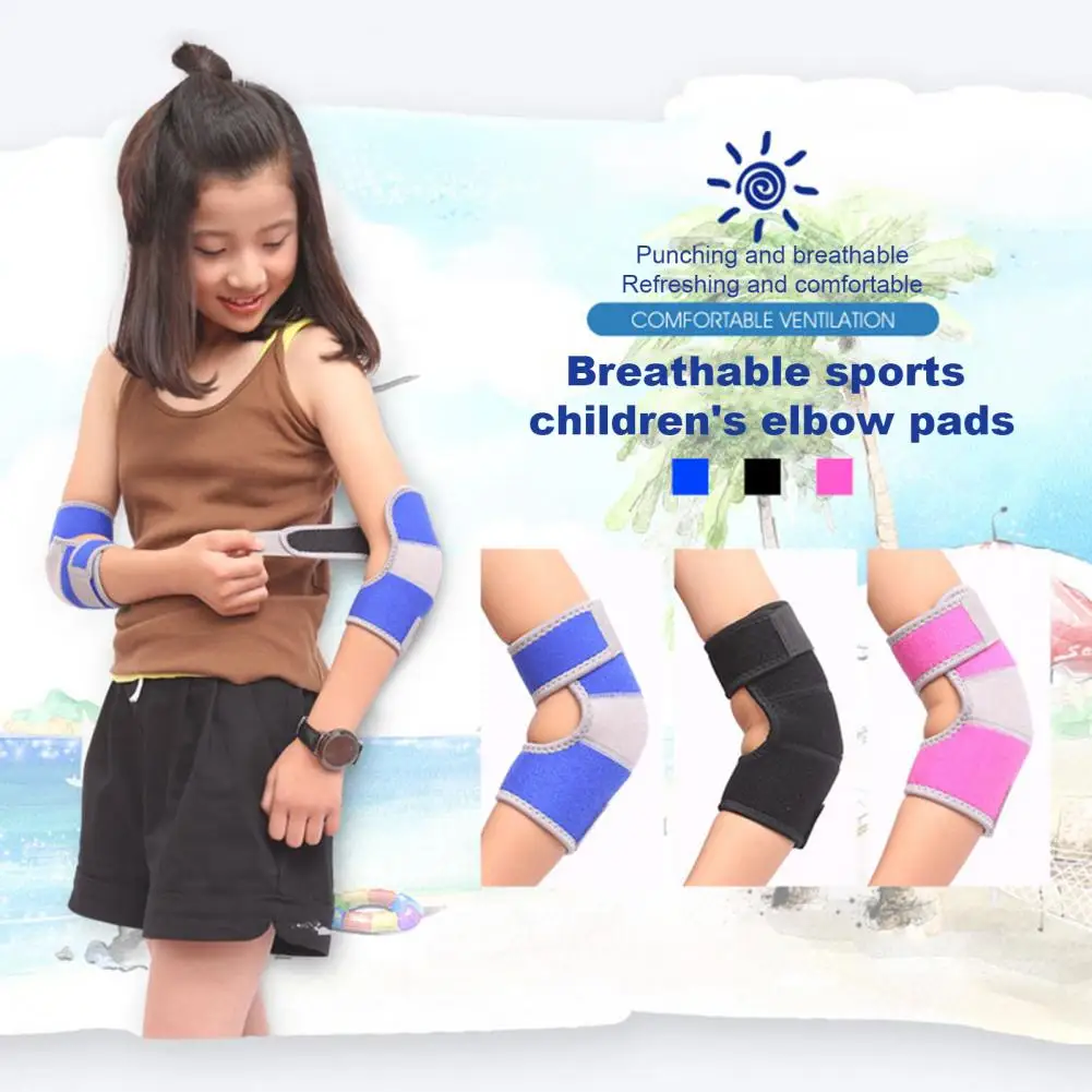 2 Stück Kinder Sport Ellbogens chützer befestigen Klebeband Silikon Pad Klammer Gelenks ch merzen Bluterguss Schutz Tennis Jogging Arm Ärmel Wrap