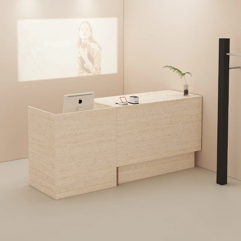 

Luxury Front Desk Reception Desks Checkout Counter Cash Register Reception Desks Business Italian Office Furniture Receptie LLRD