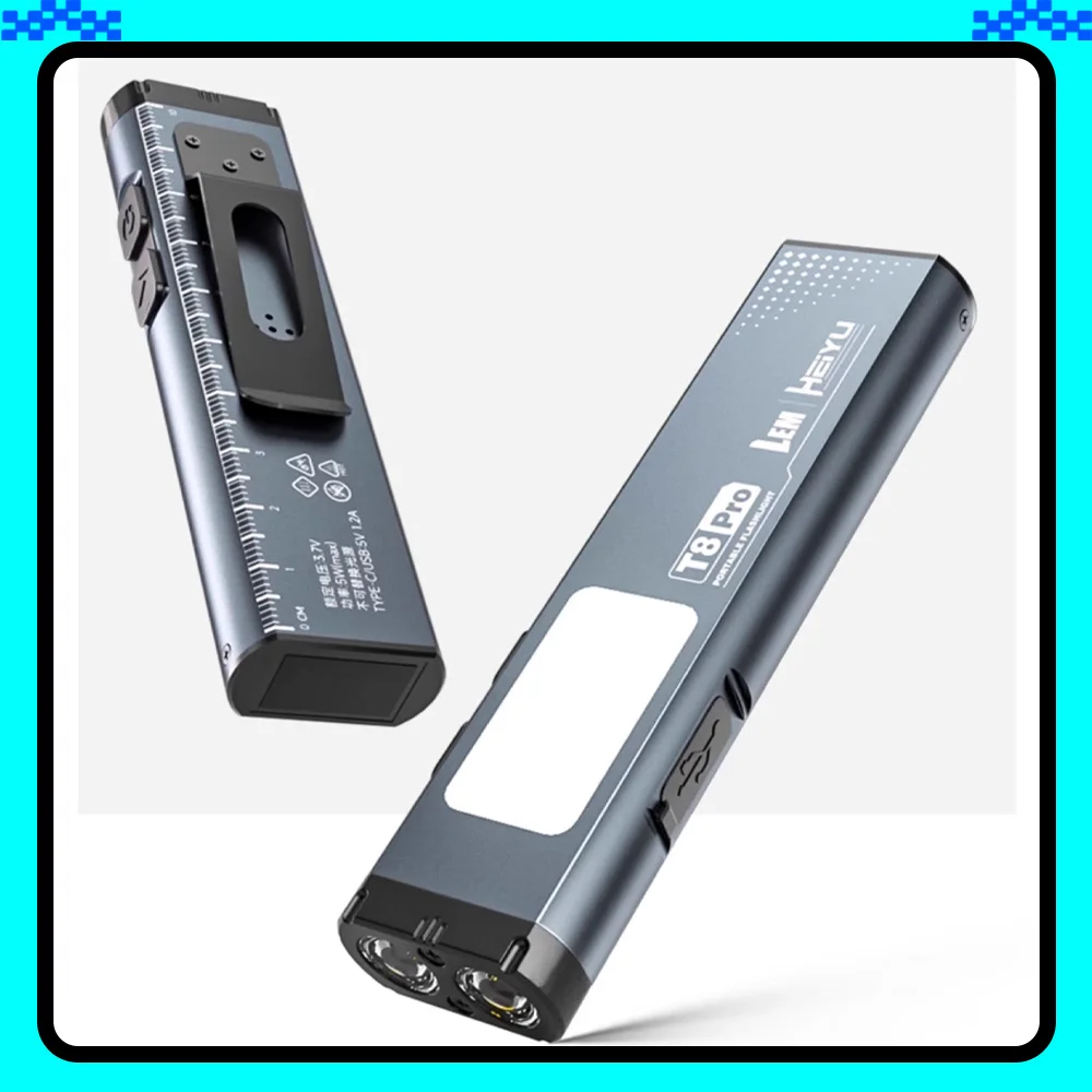 

LEM T8/T8 PRO Mini Flashlight Portable Keychain Light Type-C Rechargble Work Light 1000mAh 500LM Camping Magnetic Pocket Lantern