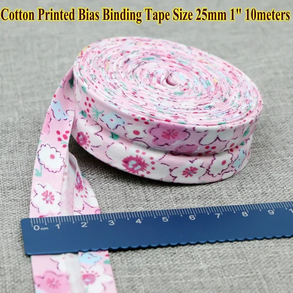 Cotton Printed Bias Binding Tape ribbon Size 25mm 1