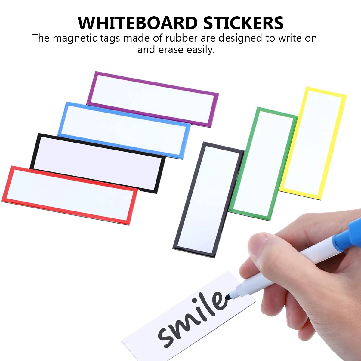 

Magnetic Label Tags Labels Erasable Magnets Whiteboard Stickers Creative Chalk Decorative Reusable