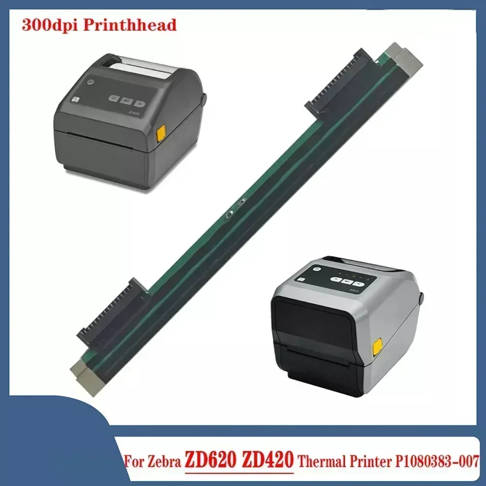 1pcs 300dpi Thermal Print Head Printhead For Zebra ZD620 ZD420 Thermal Printer P1080383-007 Office Replacement Supplies ﻿