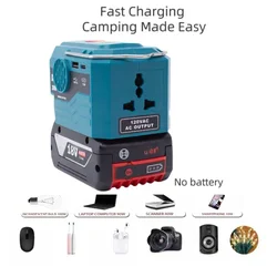 200W Wireless Portable Power Inverter Power Station AC-DC For MAKITA 18V Battery With USB C-type And Socket Port(﻿Tool Only）