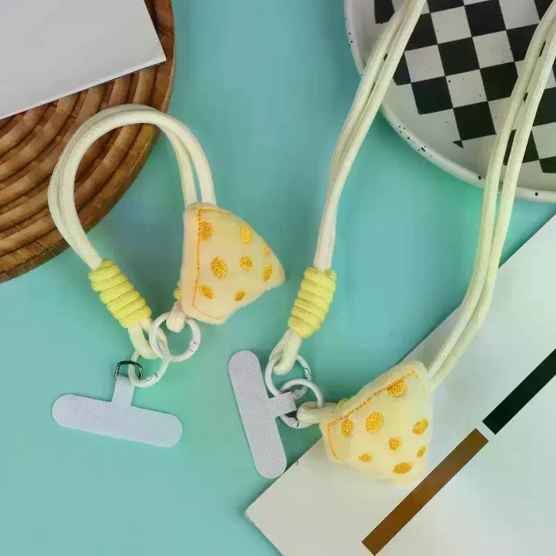 حزام الهاتف المحمول الرائع من الجبن القطيفة؛ سحر حبل مضفر أنيق مع حبل كاميرا CCD وقلادة #3