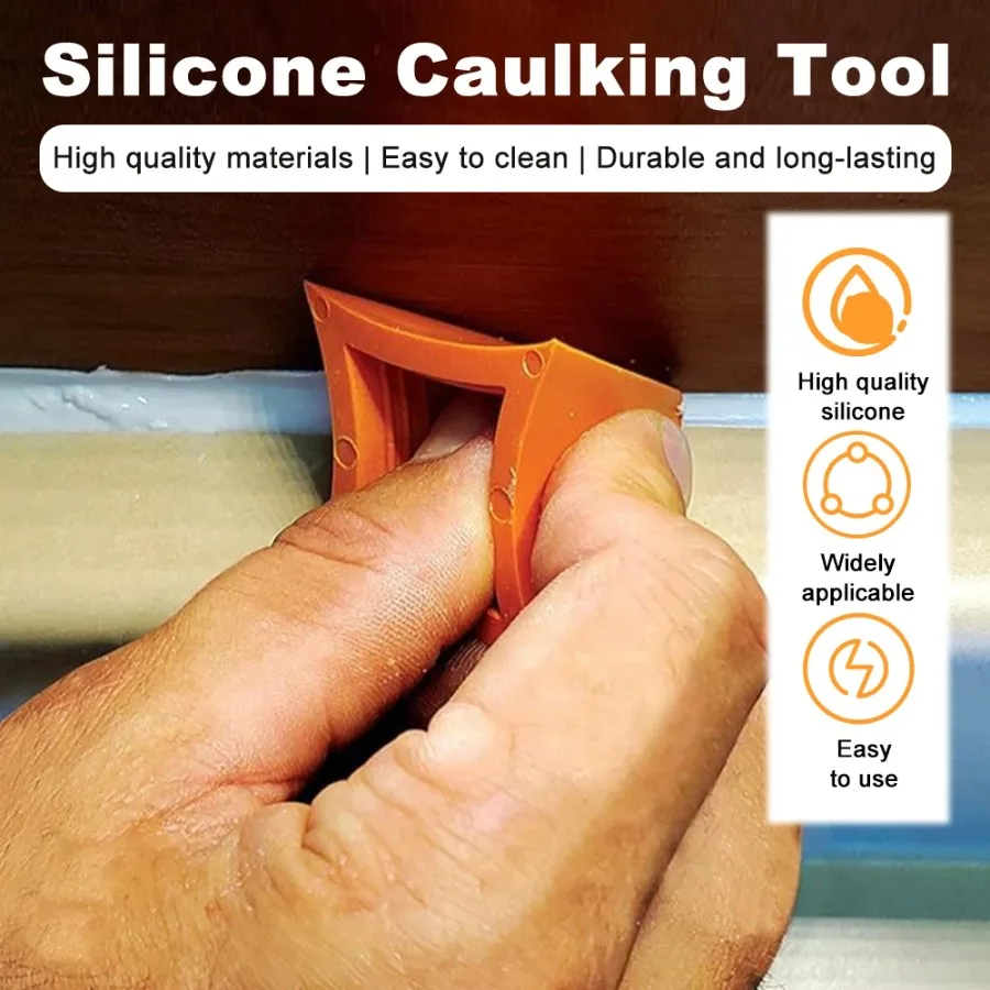 2Pcs Silicone Grout Finishing Tools, Caulking Seam Sealant Applicator for Tile Joints, Floor Grouting and Home Decoration