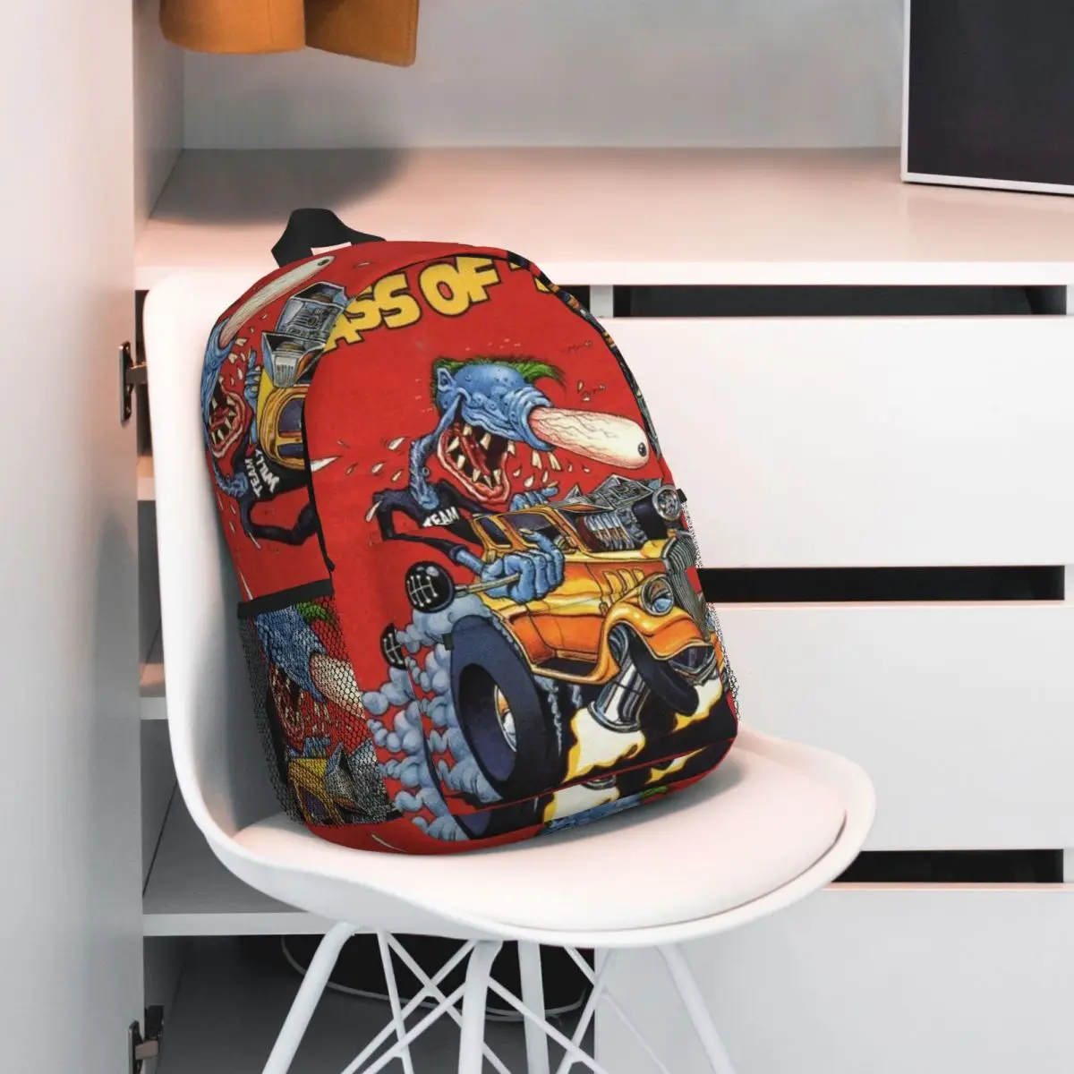 حقيبة ظهر Rat Fink متعددة الطباعة رائجة البيع Daypack سعة كبيرة للأولاد والبنات حقيبة كتب حقائب كتف للرجال والنساء حقيبة مدرسية للأطفال #3