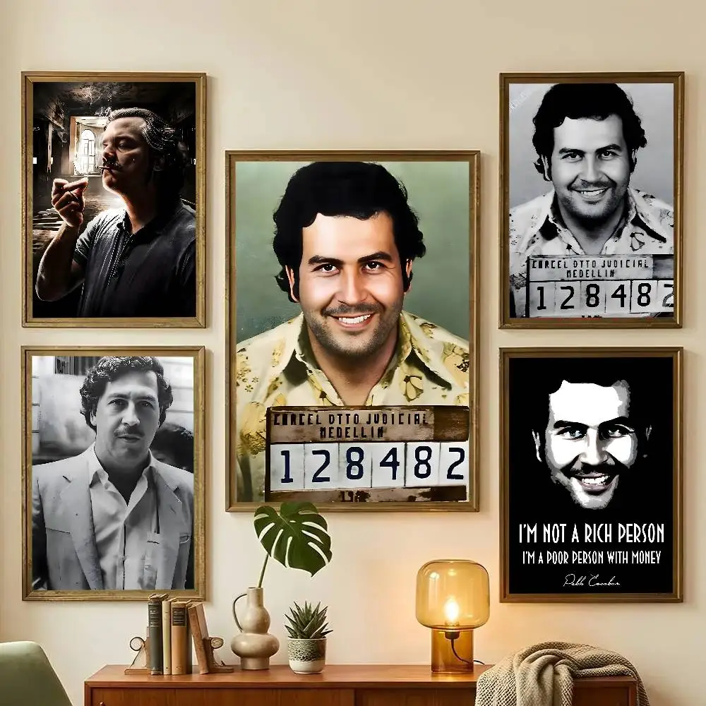 1PC Lord Pablo Escobar Narcos Mugshot Poster Art With Prints Home Bedroom Living Room Decoration Gift