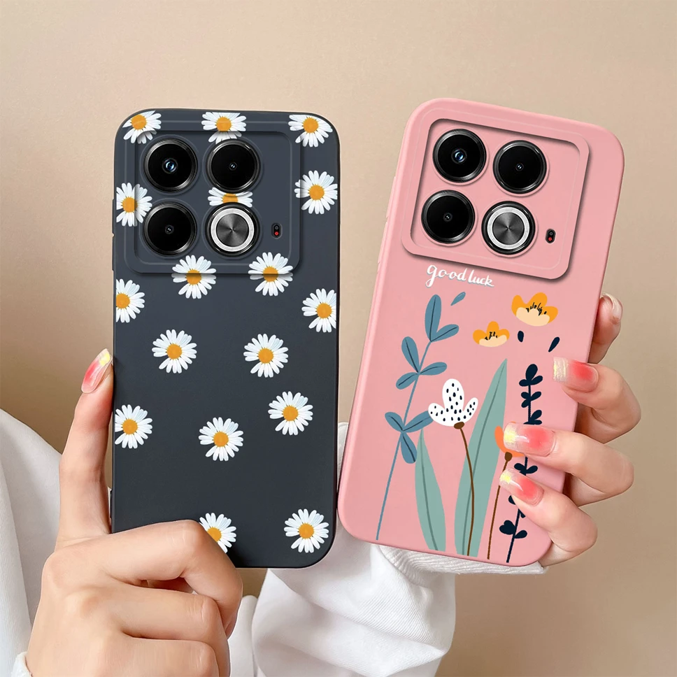 For Infinix Note 40 Pro Plus 4G 5G Case Cute Cartoon Dinosaur Smooth Liquid Cover For InfinixNote40 40Pro 40ProPlus 4G 5G Fundas