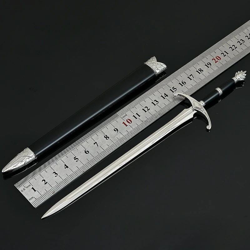 22cm nuevo loto Caballero espada figura de juego periférico artesanía de Metal modelo escena accesorios adornos de escritorio regalos de cumpleaños Juguetes