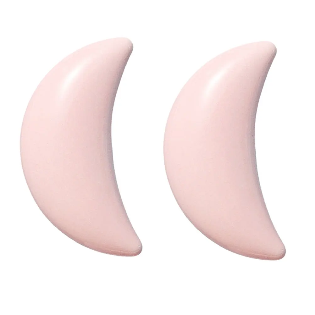 

2Pcs Ceramic Drawer Knobs Moon Shape Pull Handles Creative Durable Cabinet Furniture Wardrobe Pink Creative Cabinet Knob