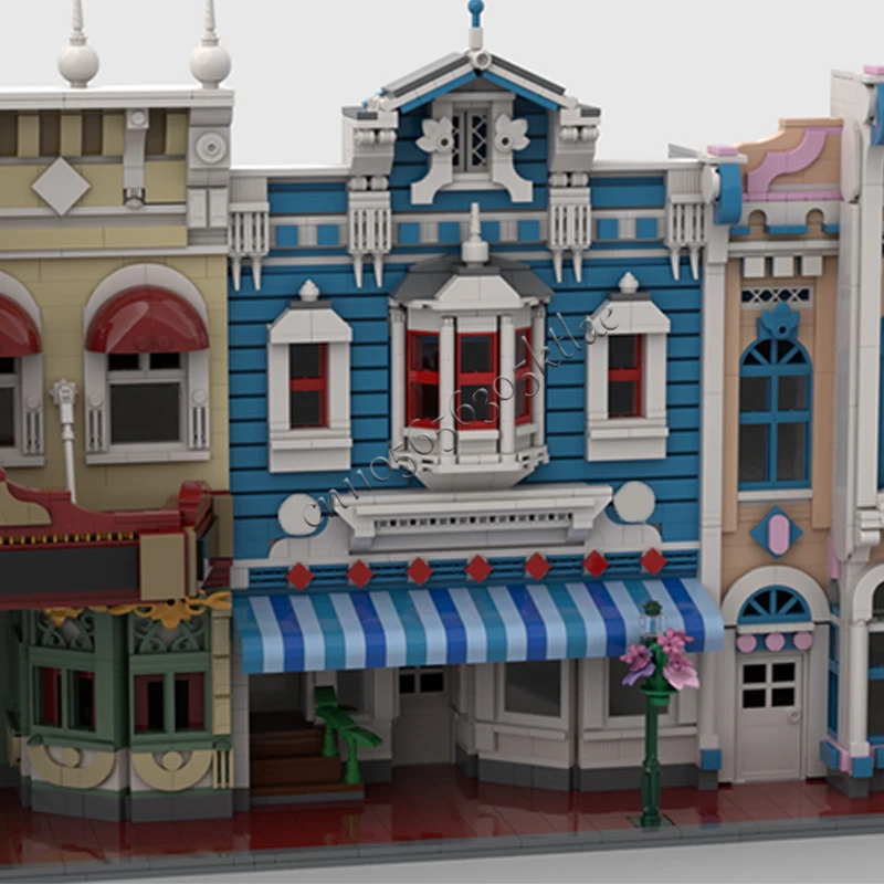 1366 ELEMENTÓW Ulica Miejska Magiczne Królestwo Słodycze MOC Personalizowany Modułowy Zestaw Klocków Popularna Zabawka DIY Prezent na Boże Narodzenie