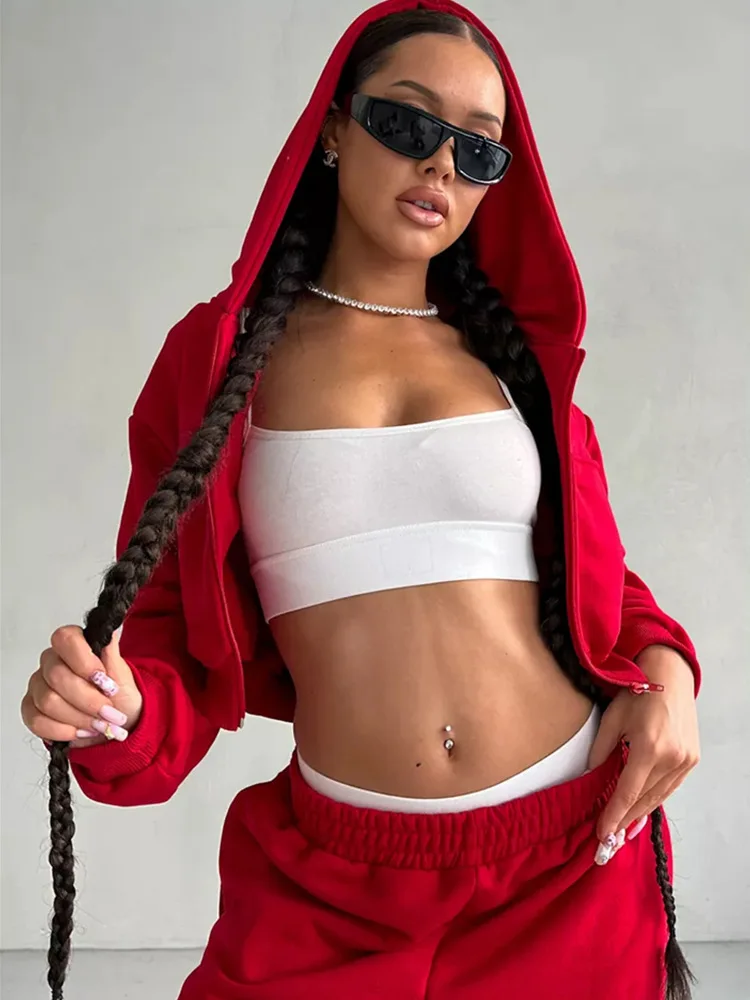 

Women Tracksuits Autumn jogger Jumper Workout Sportswear Suits Women Fall Clothing Two Piece Set Crop Top Oversize Hoodie