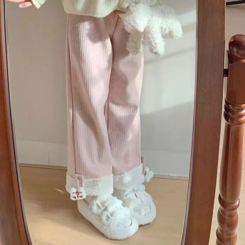 Y2K Japanese Kawaii Pants Women Cartoon Pattern Casual Trousers Full Length Harajuku Aesthetic Subculture Autumn Sweat Pants