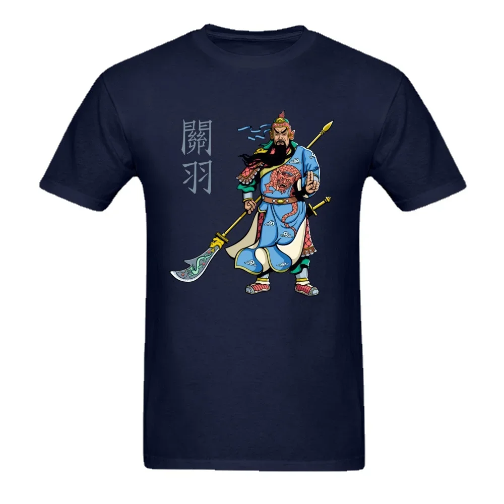 Unique Design Beijing Opera Chinese Hero Warrior Guan Yu Print T-Shirt. Summer Cotton O-Neck Short Sleeve Mens T Shirt New S-3XL