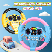 Multi Functional 360 ° Rotation Simulation Steering Wheel Simulation Driving Car Children's Co Pilot Electric Toy Vocal Toy Gift