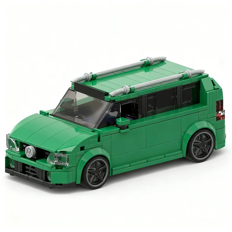 388pcs MOC Fast Furious Tokyo Drift Twinkie's Volkswagened Touran City Champions Model Building Blocks Craft Brick DIY Birthday