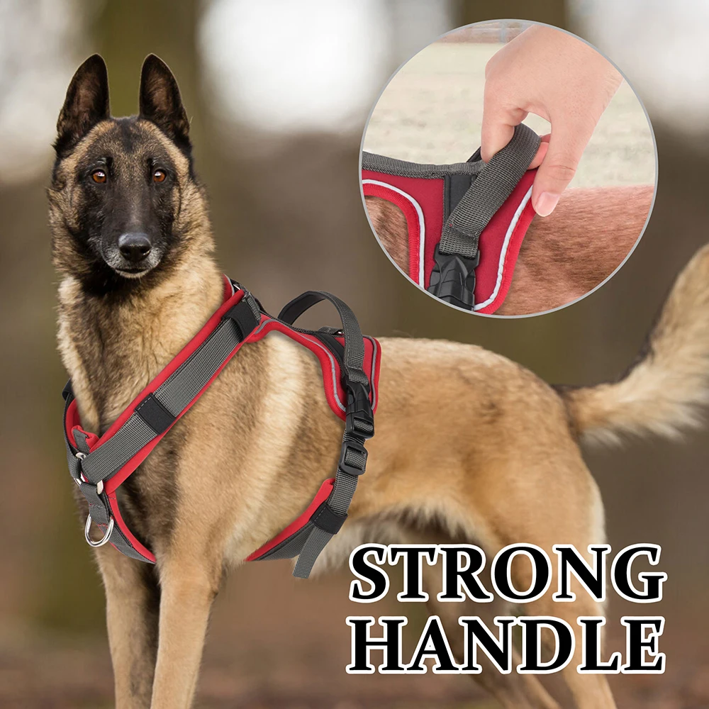 No Pull Dog Harness Reflective Pet Harness Vest With Control Handle For Small Medium Large Dogs Walking Training Harnesses