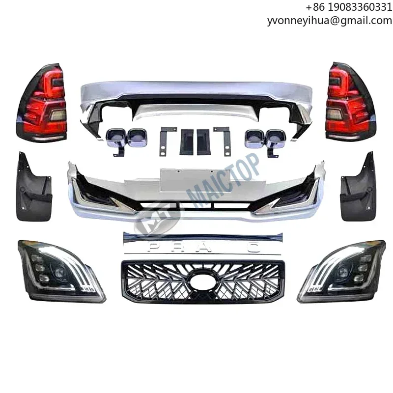 

Maictop Car Accessories Conversion Modellista Bodykit Facelift Front Rear Bumper for toyota land cruiser prado 120 2003-2009