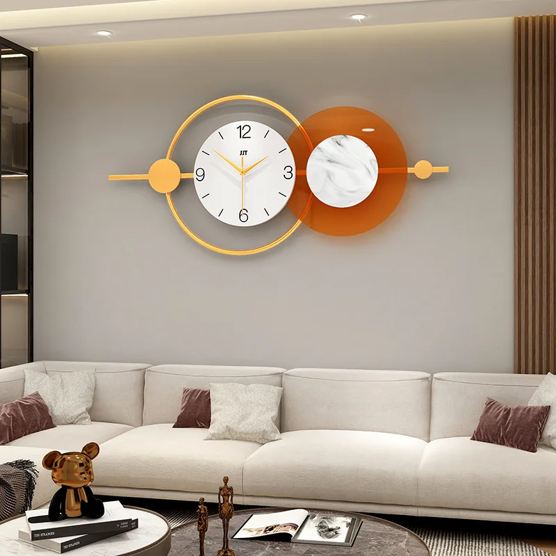 

Large Creative Fashion Nordic Metal Large Luxury Led 3d Wall Clock Home Decor