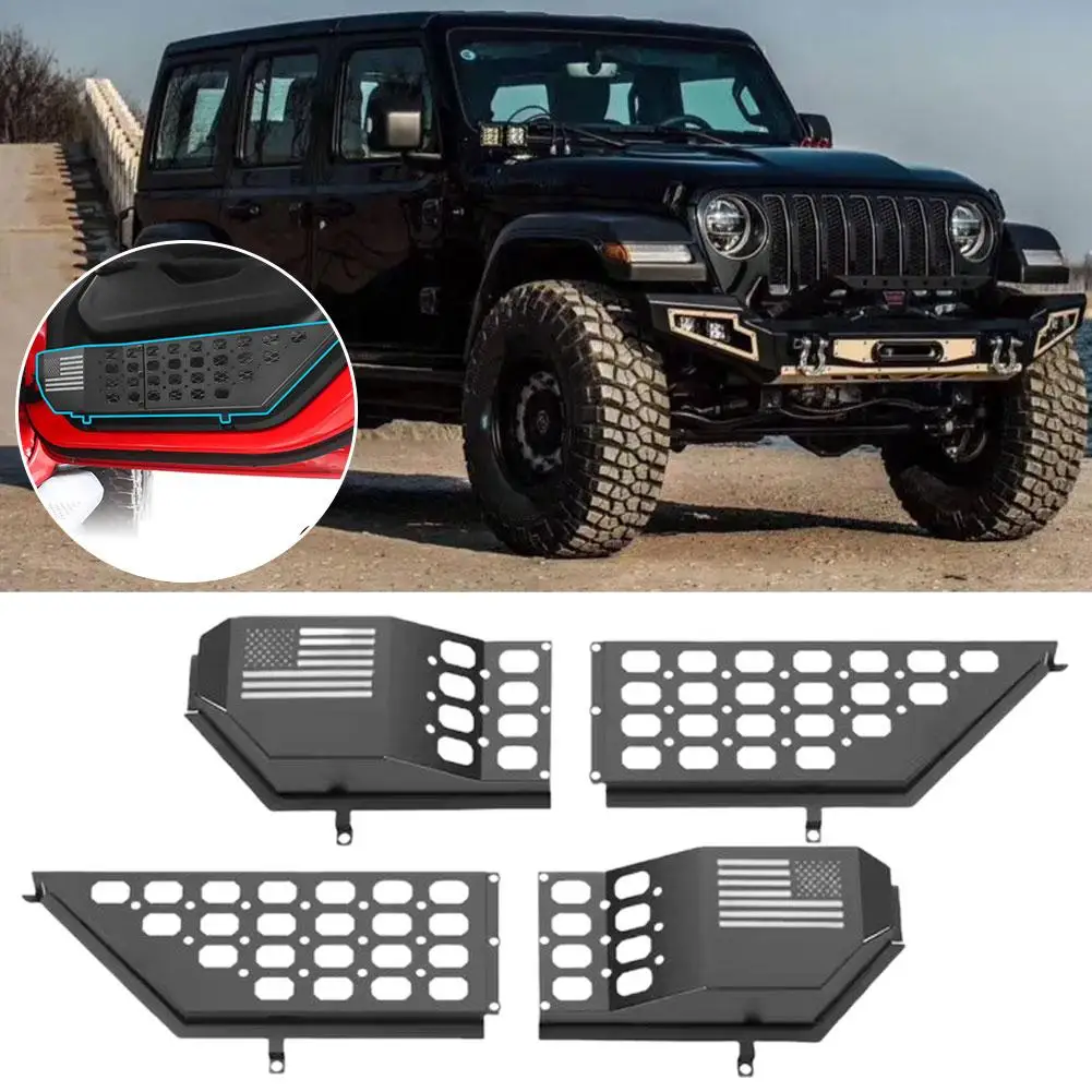 For Jeep Wrangler JL JLU 4XE 18-23 Gladiator JT 20-23 Metal Box Front Storage Storage Pocket Accessories Rack Door W8L1