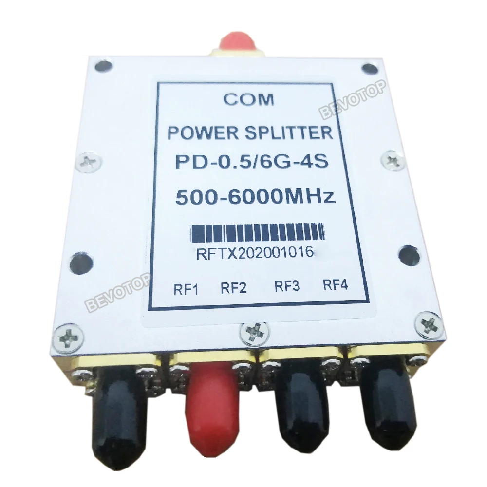 1Pcs SMA Microstrip Power Splitter One Point Four 0.5GHZ-6GHz SMA RF Combiner WIFI 10W RF Power Splitter